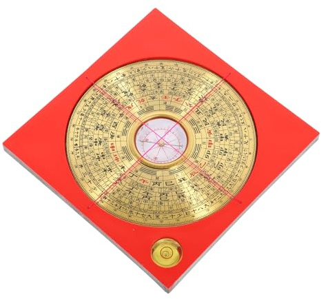 HIAKDOFT Chinesischer Kupferkompass Luo Pan Bagua Platte Hochpräziser Antiker Feng Shui Kompass Retro Design Tragbar für Outdoor Camping Homeschooling und Dekoration