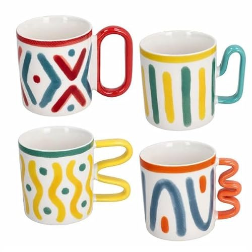 Tognana 1 Pezzo Tazza Tazzone Latte Mug in Porcellana Vietri 300 Cc 4 Modelli