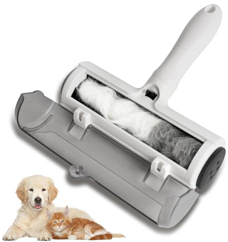 Brosse Magique Enlève Poils d’Animaux, Ramasse-Poils Réutilisable pour Chat & Chien, Rouleau Anti-Poils pour Canapé, Voiture, Lit, Tapis, Arbre à Chat, Panier, Brosse Épilation Maison & Voyage