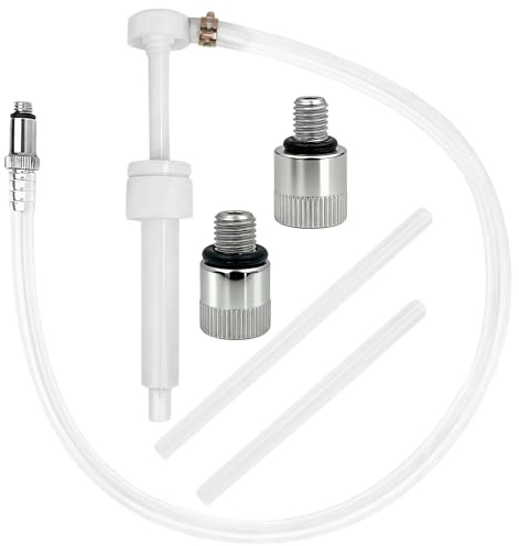 BUOSHUO Getriebeöl Pumpe,8cc Handpumpe Ölpumpe | mit3/8 Zoll,8 mm und 10 mm Metalladaptern,Ölabsaugpumpe für die Marine-Außenborder