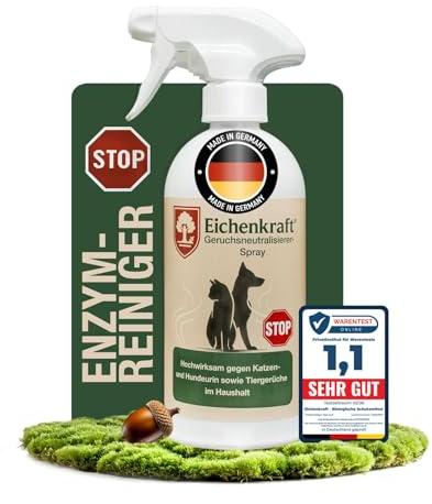 Enzymreiniger Katzenurin Hundeurin Uringeruch Geruchsentferner Spray 500 ml | Für Sofa, Teppich, Polster, Matratze, Hundebett, Katzenklo & Autositze, gegen Tiergerüche, Urinflecken & organische
