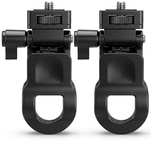 Bremorou 2 Pcs Monitors Top Camera Mount Clamp Hanging Webcam Stand with 1/4 Screw Selfie Light Clip Fill Lightes Flash Holder for Phone Tripod Tablet Video Conferencing Live Stream