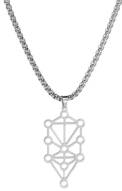 Generico Sephirot Kabbalah Albero della Vita Collane per uomini Collana pendente femminile Amuleto vintage per gioielli maschili