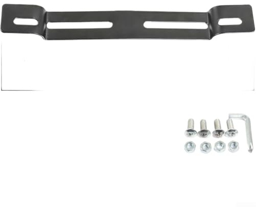 Motorrad Kennzeichenhalter Eisen - Nummernschildhalterung für Scooter & E-Bikes, Verstellbar 26-140mm, Metall Halterung mit Schrauben, Schwarz
