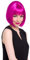 Folat 26505 - Perücke Victoria Natural, One Size, Fuchsia
