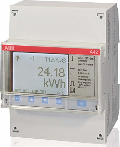 ABB A42 Energiemessgerät LCD, 4-stellig / 1-phasig 2 Ausg. 2 Eing., Impulsausgang