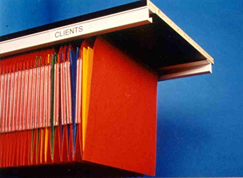 Set mit 2 Schienen, 120 cm, für Hängemappen (Ordner nicht im Lieferumfang enthalten), aus Aluminium, zum Anschrauben unter Holzablage