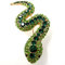 Navachi Femme Métal de base plaqué or 18 ct Ronde Vert Cristal