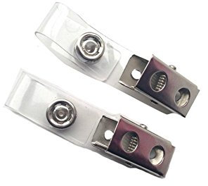 FSSTUD 25 Piece ID Badge Porte-Cartes Clip Porte-Badge Identite Pince Crocodile