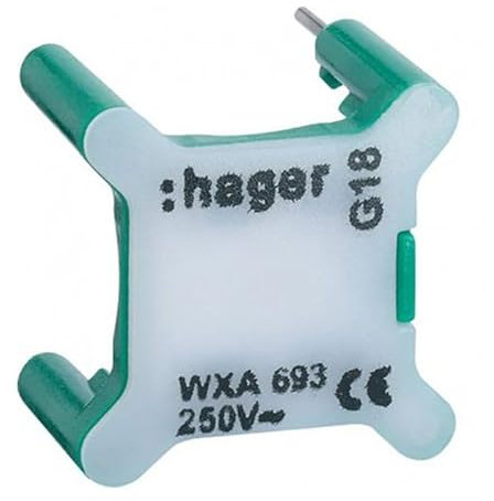 voyant pour interrupteur - 230v - vert - hager gallery wxa693