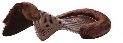 Acavallo Th. Gelpad Drilex mit 1/2 Lammfellrand Farbe: braun/braun Größe: L
