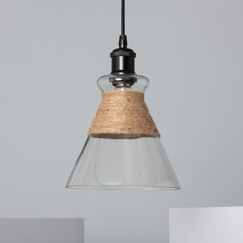 LEDKIA LIGHTING Pendelleuchte Glas Royesa Schwarz