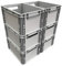 6 x 20 Litres Industrial Plastic Stacking Euro Storage Containers Boxes Crates GREY