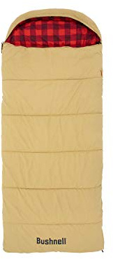 Bushnell Hooded Canvas Sleeping Bags | 20 Degree Sleeping Bag with Heavy Flannel Lining for Cold Weather Camping