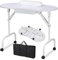 costoffs Folding Manicure Table Nail Technician Table Salon Beauty Desk Workstation W/Wrist Cushion Bag White