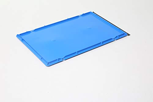 Auflagendeckel Euro-Norm Deckel passend für E1, E2, E3 Kiste, Deckel für Euroboxen rot, grau, blau (blau)