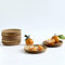 5 Stück Holzteller Rund Teller Fleischteller Tableware Platte Untersetzer, Natürliche Holz Plätzchenteller Kerzentablett Dekoschale Holzplatte, Dekotablett Pizzateller Schneidebrett, 12cm Durchmesser