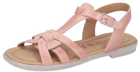 RICOSTA Riemchensandalen Birte - rutschfeste Mädchen-Sandalen - Flache Sandalen für Kinder - Echtleder-Sandaletten