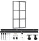 vidaXL Puerta Corredera con Herrajes Entrada Corrediza Deslizante Hogar Cuarto de Baño Salón Sala de Estar Habitación ESG Vidrio y Aluminio 102x205 cm