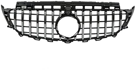 aqxreight Ymiko Grillgitter Frontstoßstange, Grill Im Panamericana GT-Stil mit Kameralöchern, Kompatibel für E-Klasse W213 C238 Pre-Facelift 2017-2020(Überzug)