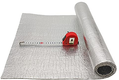 Aislante Térmico Reflexivo con Espuma (POR METROS) Ancho 60cm. - Aislamiento térmico: radiadores, viviendas, caravanas con 2 capas de aluminio 100% y espuma PE