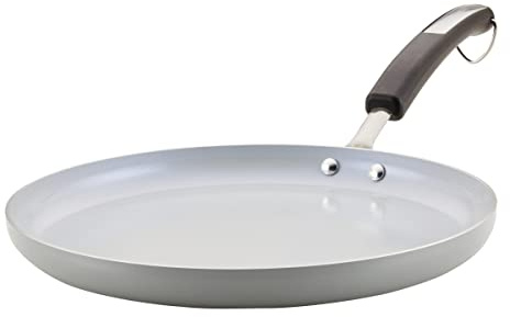 Farberware EcoAdvantage Ceramic Nonstick Griddle/Grill Pan, 11.25 Inch - Gray