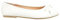 Yours - Ballerina Pumps in Wide E Fit & Extra Wide Eee Fit - Women's White