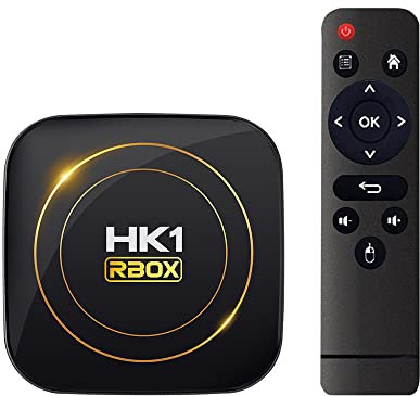 Android 12.0 TV Box 4GB RAM 64GB ROM TV Box HK1 RBOX H8S Allwinnerh618 64-Bit Quad Core with Dual Wi-Fi 2.4G/5.0G, BT 4.0/ 3D Ultra HD 4K/ H.265/ 1000M LAN/USB 3.0 Smart TV Box,4GB+32GB