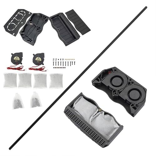 Toaot Luftfilter, Nevermore micro V5 Duo (Doppelventilator) Aktivkohlefilter nicht enthalten Druckteile mit Lüfter 5015 24V Vorn V2 Triden V0 Hardware Nuts