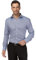 Vincenzo Boretti Herren Hemd bügelfrei 100% Baumwolle Regular-fit Gemustert hellblau 43-44