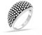 LeCalla 925 Sterling Silber, leicht, neuestes italienisches Design, Kaviar-Perlenmuster, Stapel-Fingerring, Perlen-Statement-Ring für Damen (Ringgröße – 7 Nr.)