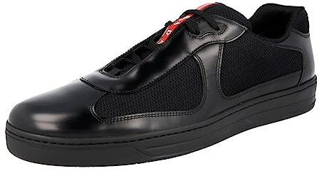 Prada Herren Schwarz Leder Sneaker 4E3166 43 EU/UK 9