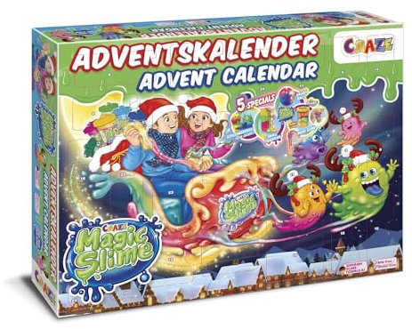 MAGIC SLIME ADVENTSKALENDER Kinder - Weihnachtskalender mit Schleim für Mädchen & Jungen