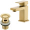 Bathroom Sink Taps, Basin Taps with Waste, BATHWEST Basin Tap Monobloc Brass Bathroom Sink Tap with Sink Plug 492MGO (Gold)