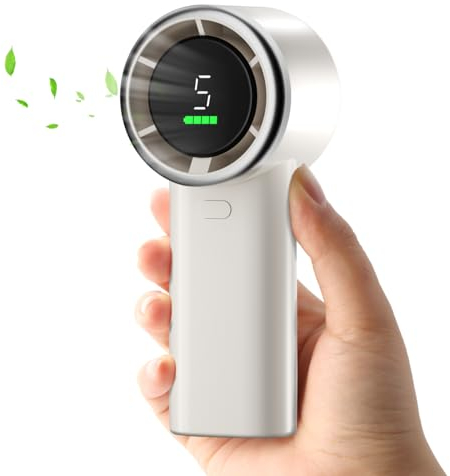 Ventilateur usb, mini ventilateur portable, petit ventilateur à main à grande vitesse, Max13 000rmp, 3600 mAh, rechargeable via USB, petit ventilateur de poche pour les voyages, le bureau, le campi