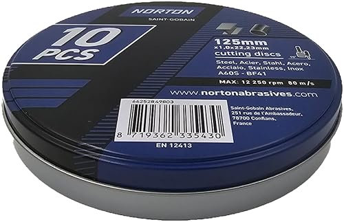 Norton Expert Trennscheibe Metal/Inox Ø 125x22,23x1,0 mm 10 Stück
