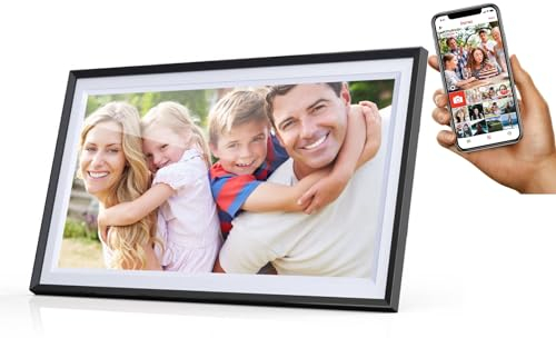 Cytem 15.6 Zoll Digitaler Bilderrahmen | WLAN mit FrameO Software | 64GB | Bewegungssensor | Automatische Bilddrehung |16:9 IPS Display 1920x1080 Full-HD | Touch-Screen (Schwarz-Weiß)