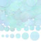 SUNNYCLUE 120g 6 Größen 15-50mm Transparente Pailletten Flache Pailletten Großpackung Durchsichtiger Kunststoff PVC Rund Schillernde Applikation Kunst Glitzer Loch Zum Nähen Basteln DIY