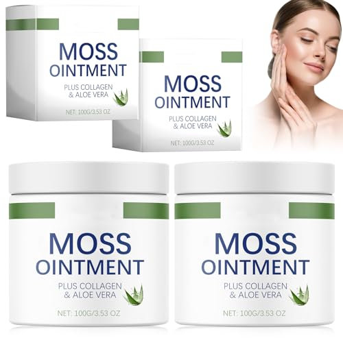 Moossalbe Plus, Moossalbe Gesicht Falten Testsieger, Mooscreme gegen Falten Gesicht, Aktiv HautreparaturMoossalbe, Antifaltencreme, Soforteffekt Moos Salbe fürsGesicht & gegenFalten (2PC)