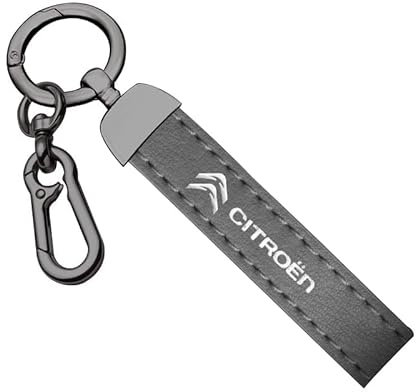 SEGSFGHD Auto Porte-clé, pour Citroen DS DS3 DS4 DS5 Dyane e-Mehari Evasion GS ID Porte Clef Voiture pour Voiture Porte-clés en Cuir Voiture Accessoires,D