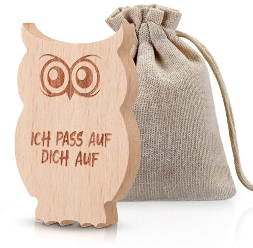 Blulu Eulen Geschenke Holz Glücksbringer Geschenk Gute Besserung Geschenke Glücksbringer Operation Ich Pass auf Dich Auf Glücksbringer Gesundheit für Frauen Männer Weihnachten Familie Freunde Kollegen