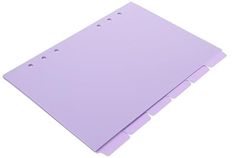 DIYEAH 6St Trennwände für Ordner trennstreifen für ordner Farbige Registerkarten Bindemittel liefert farbige Ordnertrenner Heftklammern aus Papier Trennblätter für Papierordner pp Violet