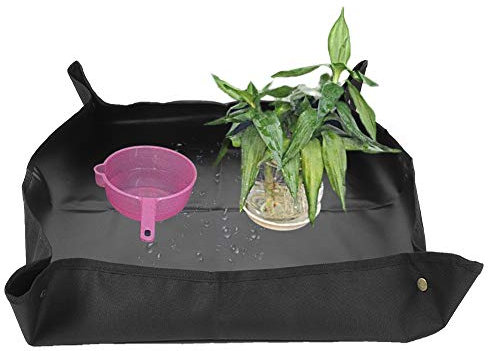 Umtopfmatte für Zimmerpflanzen, Pflanzenmatten zum Umtopfen, Gartenmatte, Zimmerpflanzenmatte, Topfmatte für das Umtopfen von Blumen im Innenbereich (Black)