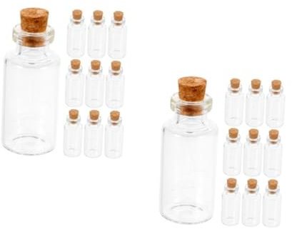 Alipis 48stücke Kleine Glasflaschen Mit Korken Wishing Bottles Transparent Für Dekoration Und Kreative Projekte Für Parfüm Und Ätherische Öle