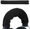 kwmobile Headband Cover Compatible with Razer BlackShark V2 X / V2Pro / V2 SE - Neoprene Zip-On Headphone Protector - Black