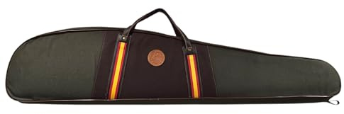 Articulos de Caza Funda Acolchada para Rifle con Visor, Verde Militar y Marrón, Detalle Bandera españa