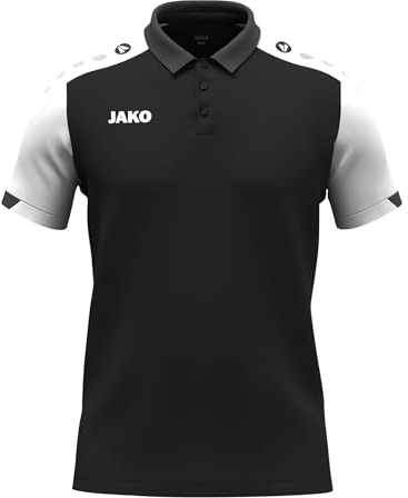 JAKO Unisex Poloshirt Dynamic, schwarz/weiß/anthrazit, 3XL
