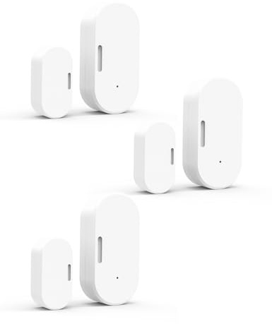 MOES ZigBee Door/Window Sensor with Light Detection (0-3000Lux) - Requires MOES ZigBee Hub, Mobile Status Monitoring, Historical Records, Low Battery Alerts, Tuya Smart Automation - 3 Pack