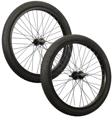 20 Zoll BMX Fahrrad Laufradsatz Set mit Reifen Stollenprofil und AV Schlauch