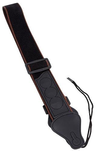 UPKOCH Einstellbarer Gitarrengurt Aus Reinem Baumwollmaterial Komfortabler Schultergurt Schwarz Für Akustische Und Elektrische Gitarren Sowie Bässe Ohne Plektrumhalter